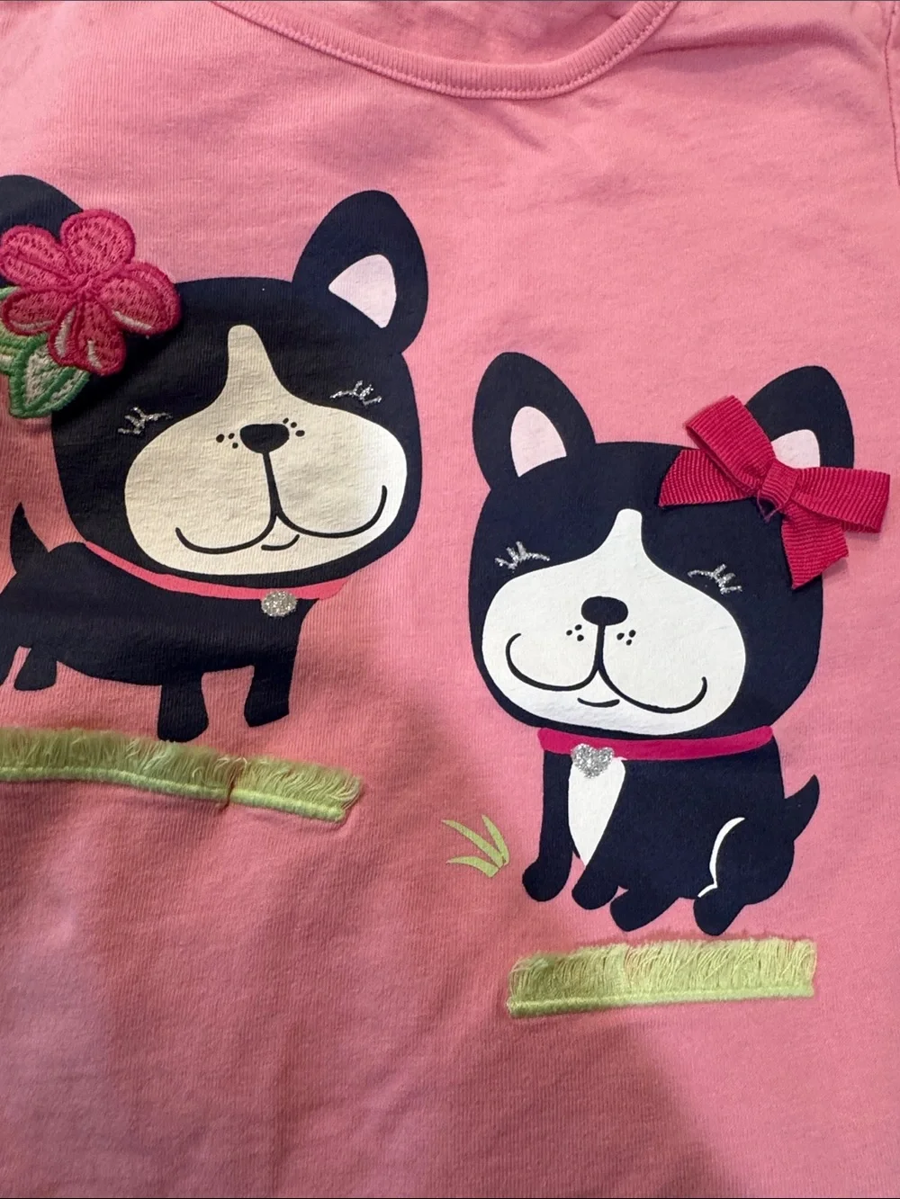 Gymboree Pink Top with Navy Floral Legging Set